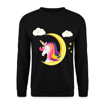 Licorne - Licorne - Sweat-shirt Unisexe - noir - Devant - Alina (178cm) & Michal (187cm)
