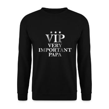 VIP -Très Important Papa - Sweat-shirt Unisexe - noir - Devant - Alina (178cm) & Michal (187cm)