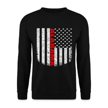 Alabama - Drapeau USA - Sweat-shirt Unisexe - noir - Devant - Alina (178cm) & Michal (187cm)
