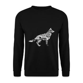 German shepherd - Unisex Sweatshirt - black - Front - Alina (178cm) & Michal (187cm)