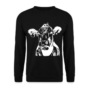 2reborn animal cow grazing animal farm steak cow wh - Unisex Sweatshirt - black - Front - Alina (178cm) & Michal (187cm)