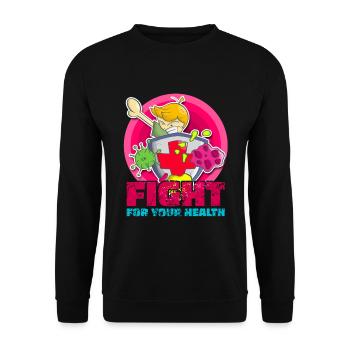 Fight for your health - Unisex Sweatshirt - black - Front - Alina (178cm) & Michal (187cm)
