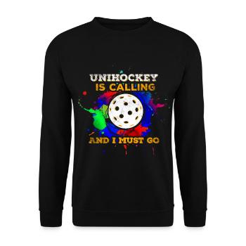 Unihockey - Unisex Pullover - Schwarz - Vorne - Alina (178cm) & Michal (187cm)