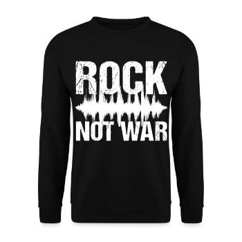 Rock Not War Rock N Roll Music - Sweat-shirt Unisexe - noir - Devant - Alina (178cm) & Michal (187cm)