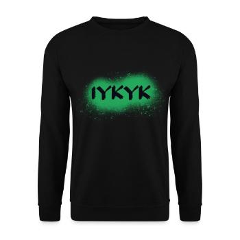 IYKYK - Unisex Pullover - Schwarz - Vorne - Alina (178cm) & Michal (187cm)