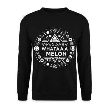 Whataaa Melon 5 - Sweat-shirt Unisexe - noir - Devant - Alina (178cm) & Michal (187cm)
