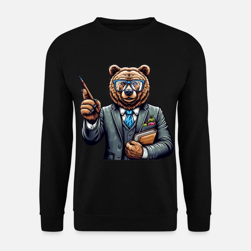 Cute Bear Teacher - Unisex Sweatshirt - black