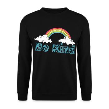 Be Kind Shirt Cute Graphic - Unisex Sweatshirt - black - Front - Alina (178cm) & Michal (187cm)