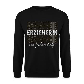 Enseignante de maternelle Profession de maternelle Enseignante de maternelle - Sweat-shirt Unisexe - noir - Devant - Alina (178cm) & Michal (187cm)