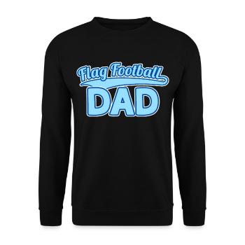 Flag Football Dad Vater - Unisex Sweatshirt - black - Front - Alina (178cm) & Michal (187cm)