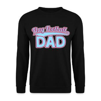 Flag Football Dad - Vater - Unisex Sweatshirt - black - Front - Alina (178cm) & Michal (187cm)