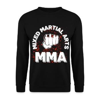 MMA Mixed Martial Arts Geschenk - Unisex Pullover - Schwarz - Vorne - Alina (178cm) & Michal (187cm)