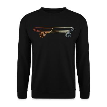 Vintage Skate Board Drawing - Unisex Sweatshirt - black - Front - Alina (178cm) & Michal (187cm)