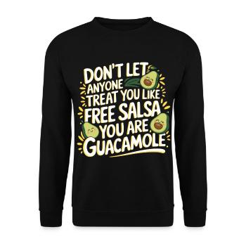 You Are Guacamole Not Free Salsa 1 6 - Unisex Pullover - Schwarz - Vorne - Alina (178cm) & Michal (187cm)