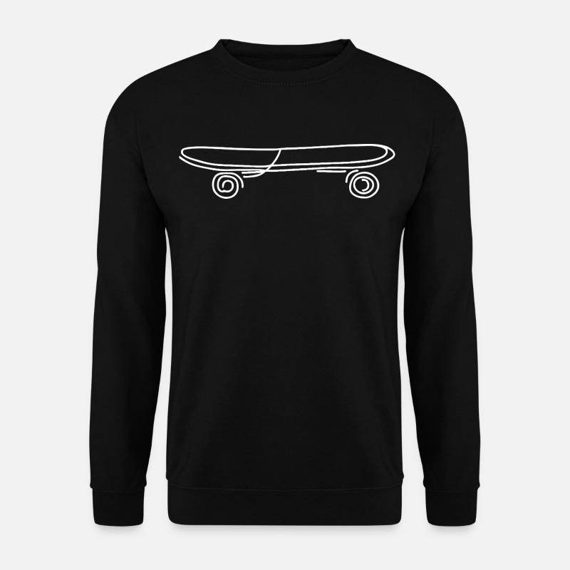 Skateboard Skizze - Unisex Pullover - Schwarz