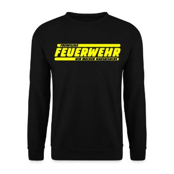 Volunteer Fire Brigade – Home Visits - Unisex Sweatshirt - black - Front - Alina (178cm) & Michal (187cm)