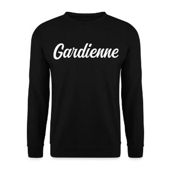 Gardienne - Sweat-shirt Unisexe - noir - Devant - Alina (178cm) & Michal (187cm)