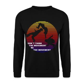 Parkour backflip - Unisex Sweatshirt - black - Front - Alina (178cm) & Michal (187cm)