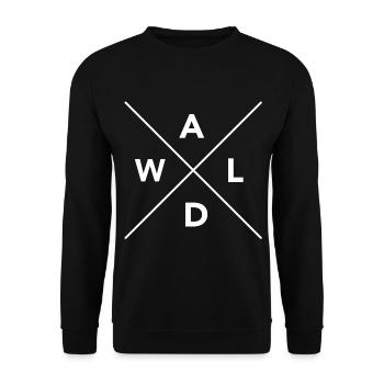 BOIS SCIE TRONÇONNEUSE CADEAU FORÊT DES FRÈRES BOIS - Sweat-shirt Unisexe - noir - Devant - Alina (178cm) & Michal (187cm)
