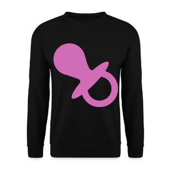Sucette cadeau grossesse enfant en bas âge bébé - Sweat-shirt Unisexe - noir - Devant - Alina (178cm) & Michal (187cm)