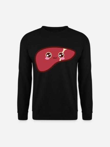Leber Süß Kawaii - Unisex Pullover - Schwarz