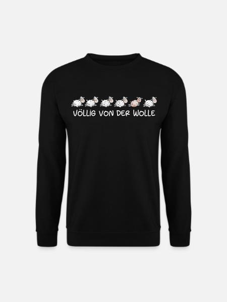 Völlig Von Der Wolle Schaf I Schafe Herde - Unisex Pullover - Schwarz