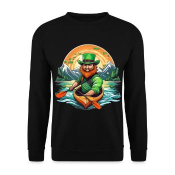 Kayak Trèfle de la Saint-Patrick - Sweat-shirt Unisexe - noir - Devant - Alina (178cm) & Michal (187cm)