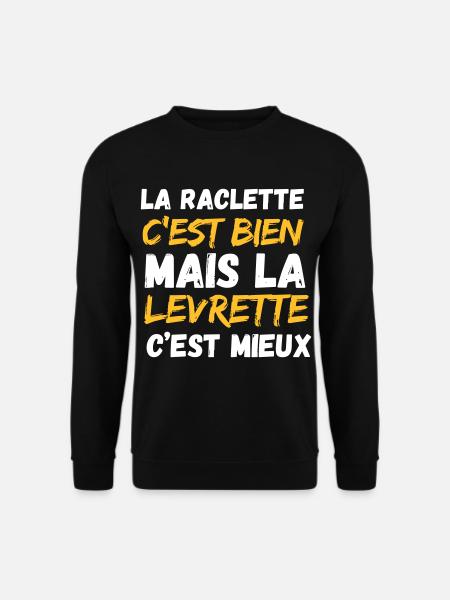 LA RACLETTE ... LA LEVRETTE - Sweat-shirt Unisexe - noir