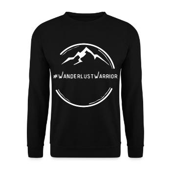 Wanderlust Warrior – For Adventure Seekers - Unisex Sweatshirt - black - Front - Alina (178cm) & Michal (187cm)