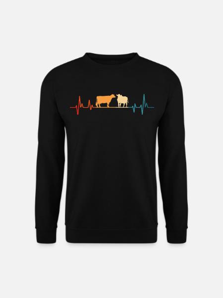 Kuhherzschlag schenkt Kühen - Unisex Pullover - Schwarz