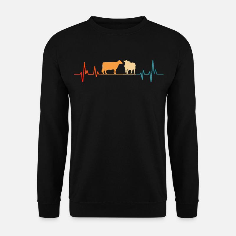 Kuhherzschlag schenkt Kühen - Unisex Pullover - Schwarz
