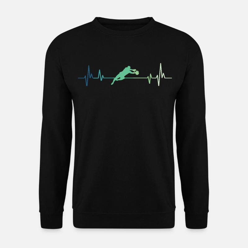 Fußballtorwart Herzschlag - Unisex Pullover - Schwarz