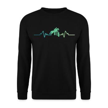 équitation dressage battement de coeur jumping  - Sweat-shirt Unisexe - noir - Devant - Alina (178cm) & Michal (187cm)