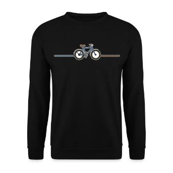 Retro Fahrrad  - Unisex Pullover - Schwarz - Vorne - Alina (178cm) & Michal (187cm)