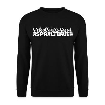 Asphaltbauer_weiss_2 - Unisex Pullover - Schwarz - Vorne - Alina (178cm) & Michal (187cm)