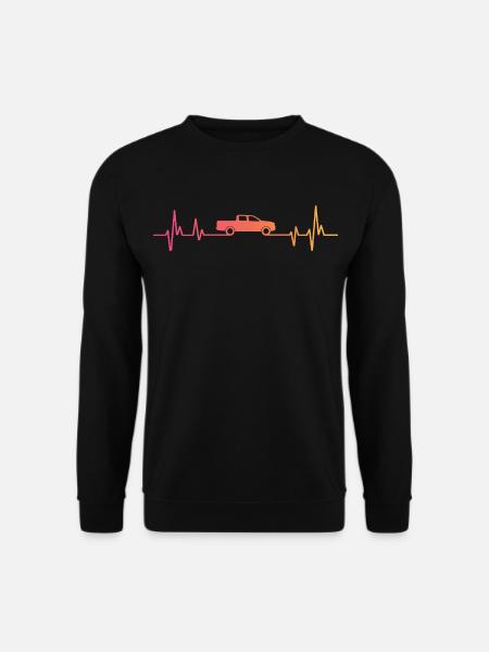 Sunset Pickup Heartbeat Car Pickup - Unisex Sweatshirt - black