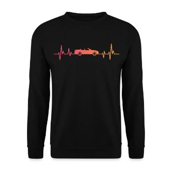 Sunset Cabriolet Cabriolet - Unisex Pullover - Schwarz - Vorne - Alina (178cm) & Michal (187cm)