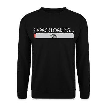 SIXPACK LOADING-2 - Unisex Pullover - Schwarz - Vorne - Alina (178cm) & Michal (187cm)