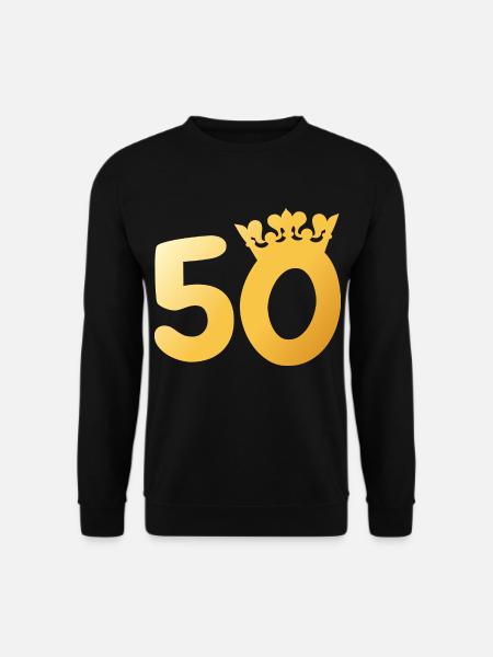 50. Geburtstag 50 Jahre Jubiläum Krone Geschenk - Unisex Pullover - Schwarz