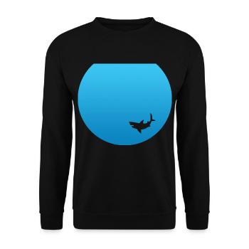 Eau de requin - Sweat-shirt Unisexe - noir - Devant - Alina (178cm) & Michal (187cm)
