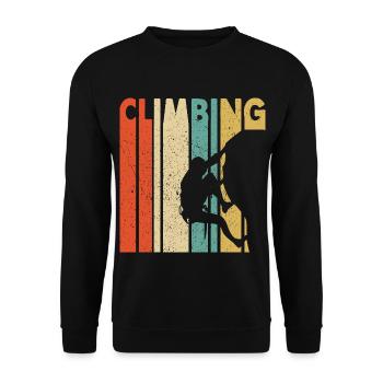 Climbing - Unisex Sweatshirt - black - Front - Alina (178cm) & Michal (187cm)