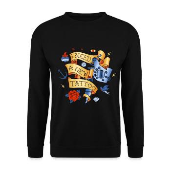 Tatouage Tattowierer - Sweat-shirt Unisexe - noir - Devant - Alina (178cm) & Michal (187cm)