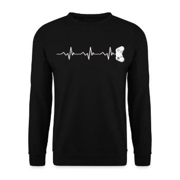 Gamer Puls - Unisex Pullover - Schwarz - Vorne - Alina (178cm) & Michal (187cm)