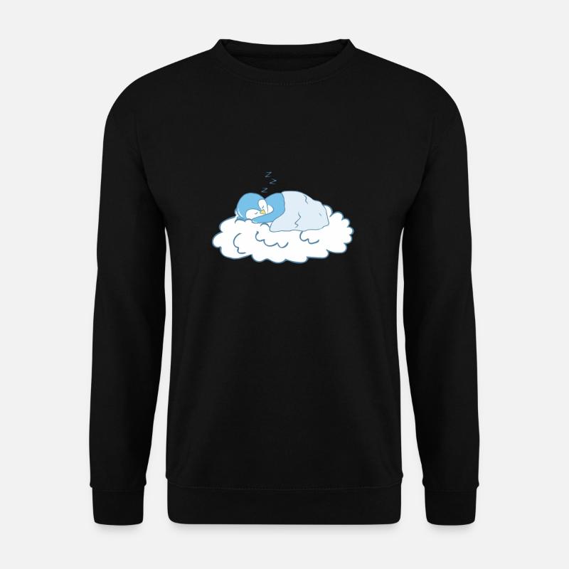 Pinguin - Schlafen - Wolke - Unisex Pullover - Schwarz