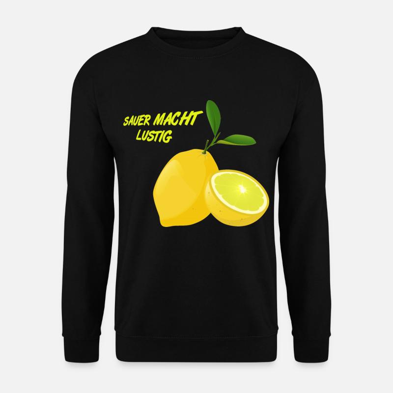 Zitrone, Sauer macht lustig, Früchte Citronen FUN - Unisex Pullover - Schwarz