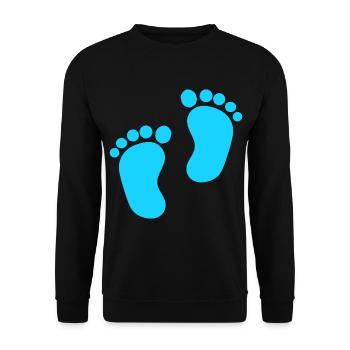 Baby Feet Blue Boy - Unisex Sweatshirt - black - Front - Alina (178cm) & Michal (187cm)