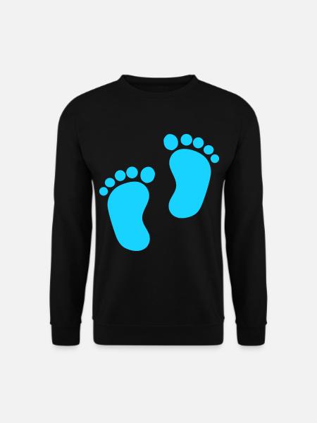 Pieds de bébé Garçon bleu - Sweat-shirt Unisexe - noir