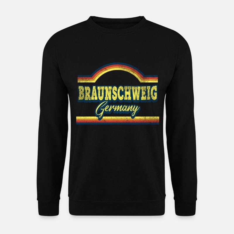 Braunschweig Deutschland Stadt Schrift Vintage - Unisex Pullover - Schwarz