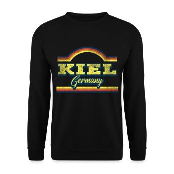 Kiel Allemagne City Police Vintage Rétro - Sweat-shirt Unisexe - noir - Devant - Alina (178cm) & Michal (187cm)