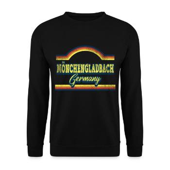 Mönchengladbach Germany City Vintage Retro - Unisex Sweatshirt - black - Front - Alina (178cm) & Michal (187cm)
